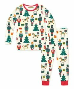 Wholesale 😍 Millie & Maxx Cream & Red 🔔 Christmas Dreams Pajama Set - Boys For Kids 💯