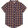 Best deal 👍 Millie & Maxx Navy & Rust Gingham Short-Sleeve Button-Up - Boys For Kids ✔️