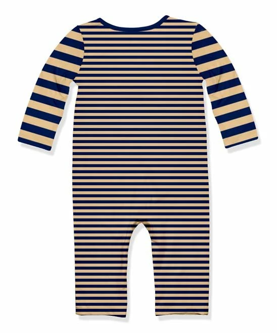 Brand new 😀 Millie & Maxx Navy Stripe Turkey Button-Front Playsuit - Infant For Baby & Maternity 😍 - Image 2