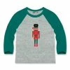 Cheapest 👍 Millie & Maxx Heather Gray & Green Nutcracker Long-Sleeve Raglan Top - Toddler For Kids ✔️