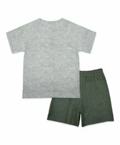 Best deal ✔️ Millie & Maxx Gray Animal Zoo Tee & Olive Drawstring Shorts - Infant & Toddler For Kids 😀 -Millie Loves Lily Shop zu108297354 alt 2 tm1665505323