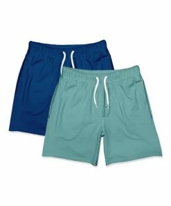 Best Pirce ❤️ Millie & Maxx Nile Blue Pocket French Terry Shorts Set - Infant, Toddler & Boys For Kids ⭐