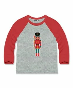 Best deal 👏 Millie & Maxx Heather Gray Nutcracker Long-Sleeve Raglan Top - Boys For Kids 🤩