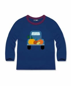 Buy 👍 Millie & Maxx Navy Pumpkin Truck Raglan Tee - Infant, Toddler & Boys For Kids 👏