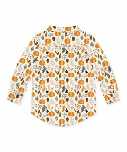 Best deal ⭐ Millie & Maxx Cream Autumn Frost Long-Sleeve Button-Up - Toddler For Kids 🎉 -Millie Loves Lily Shop zu108470126 alt 2 tm1661796683
