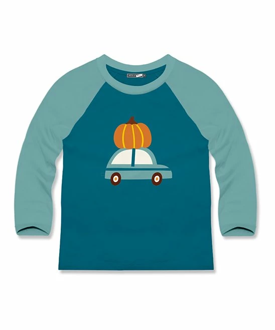 Cheapest 🤩 Millie & Maxx Mint & Teal Pumpkin Truck Long-Sleeve Raglan Top - Boys For Kids 🔔 1 Cheapest 🤩 Millie & Maxx Mint & Teal Pumpkin Truck Long-Sleeve Raglan Top - Boys For Kids 🔔