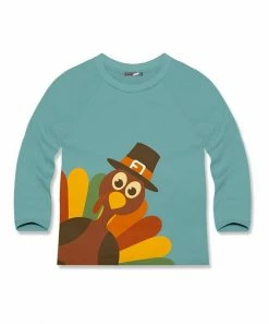 Best Pirce ✨ Millie & Maxx Nile Blue Turkey Long-Sleeve Raglan Tee - Toddler For Kids 🥰