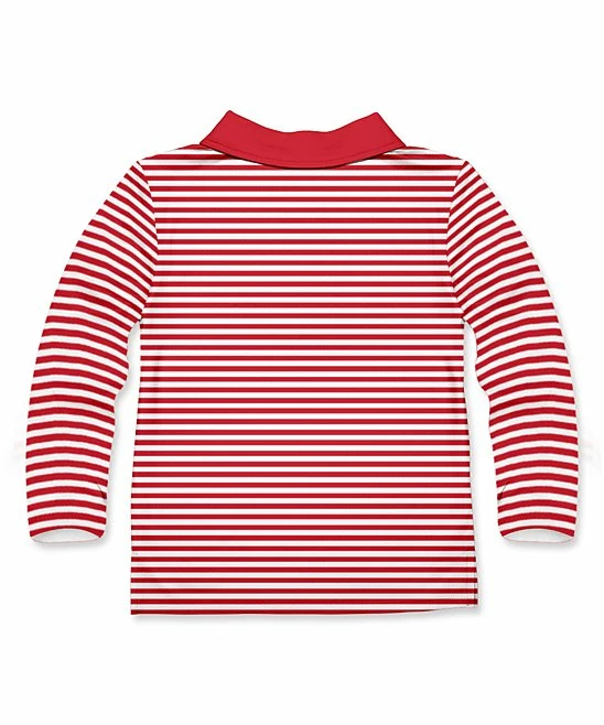 Best deal ๐ Millie & Maxx Red Stripe Snowman Long-Sleeve Polo - Toddler & Boys For Kids ๐ - Image 2