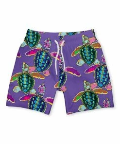 Top 10 🔔 Millie & Maxx Purple & Turquoise Sea Turtle Swim Trunks - Boys For Kids 🌟
