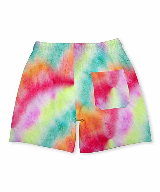 Best Sale ๐ Millie & Maxx Green & Pink Tie-Dye Swim Trunks - Toddler & Boys For Kids ๐ 3 Best Sale ๐ Millie & Maxx Green & Pink Tie-Dye Swim Trunks - Toddler & Boys For Kids ๐ - Image 3