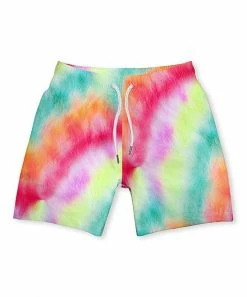 Best Sale ๐ Millie & Maxx Green & Pink Tie-Dye Swim Trunks - Toddler & Boys For Kids ๐