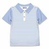 Cheap 🤩 Millie & Maxx Periwinkle & White Stripe Polo - Toddler & Boys For Kids 👍