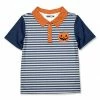 Wholesale 🎉 Millie & Maxx Dusty Navy Stripe Jack-O'-Lantern Polo - Infant For Kids 🤩