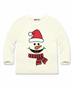 Cheapest 🔔 Millie & Maxx Cream Snowman Crewneck Long-Sleeve Tee - Toddler For Kids ⭐