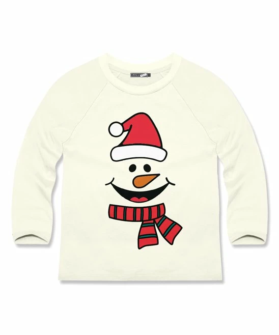 Cheapest ๐ Millie & Maxx Cream Snowman Crewneck Long-Sleeve Tee - Toddler For Kids โญ 1 Cheapest ๐ Millie & Maxx Cream Snowman Crewneck Long-Sleeve Tee - Toddler For Kids โญ