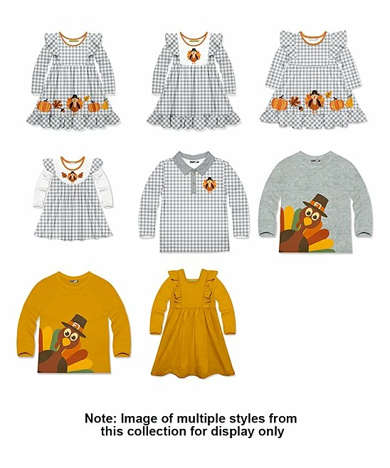 Deals π Millie & Maxx Marigold Turkey Crewneck Sweatshirt - Toddler For Kids π - Image 2