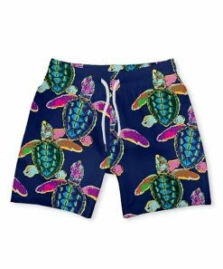 Cheapest 👍 Millie & Maxx Navy Water Turtle Swim Trunks - Infant, Toddler & Boys For Kids 🔔