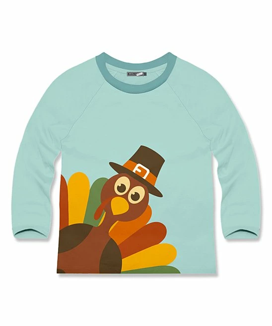 Discount 🤩 Millie & Maxx Mint Turkey Long-Sleeve Raglan Tee - Infant For Kids 😍 1 Discount 🤩 Millie & Maxx Mint Turkey Long-Sleeve Raglan Tee - Infant For Kids 😍